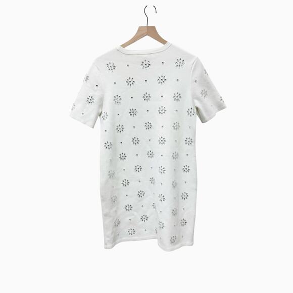 Michael Kors White Knit Crystal Mini Dress Women’s Size‎ Medium MSRP: $1150 - Picture 9 of 10